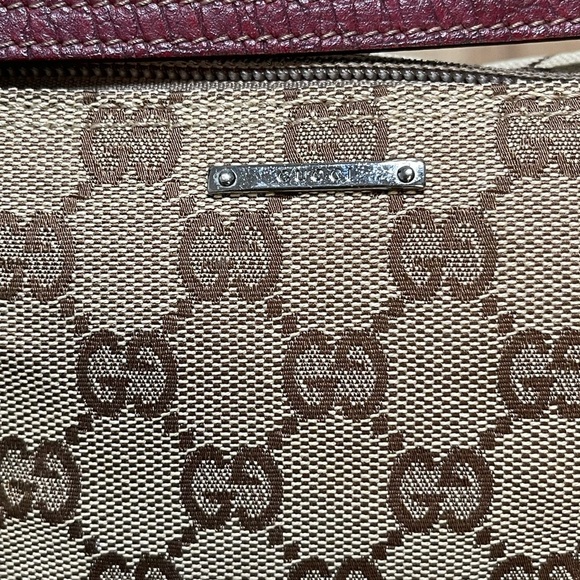 Gucci GG Canvas Boat Baguette Bag Red - Picture 2 of 11